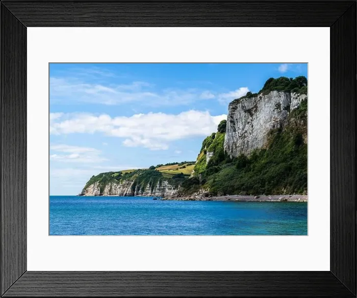 Framed Print : White Cliff, Jurassic Coast, Seaton, Devon, England Framed Print : White Cliff, Jurassic Coast, Seaton, Devon, England