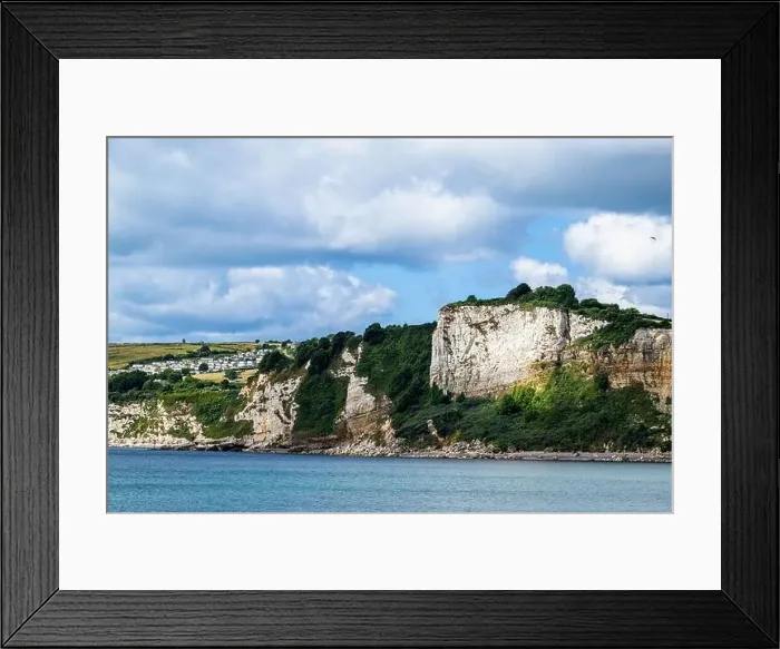 Framed Print : White Cliff, Jurassic Coast, Seaton, Devon, England Framed Print : White Cliff, Jurassic Coast, Seaton, Devon, England
