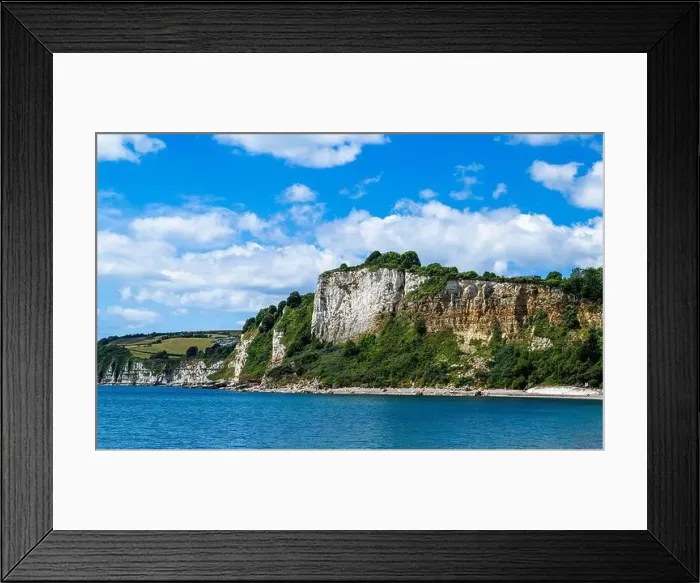 Framed Print : White Cliff, Jurassic Coast, Seaton, Devon, England Framed Print : White Cliff, Jurassic Coast, Seaton, Devon, England