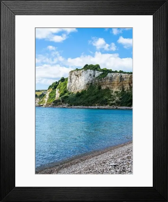 Framed Print : White Cliff, Jurassic Coast, Seaton, Devon, England Framed Print : White Cliff, Jurassic Coast, Seaton, Devon, England