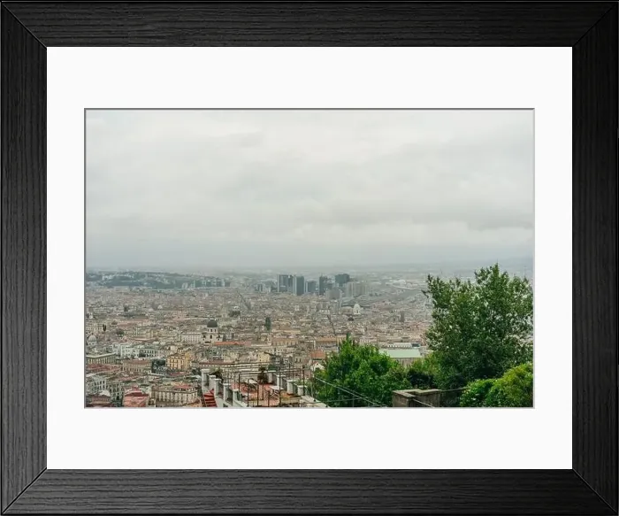 Framed Print : Top view of downtown Naples, Italy. High quality photo Framed Print : Top view of downtown Naples, Italy. High quality photo