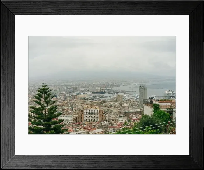 Framed Print : Top view of downtown Naples, Italy. High quality photo Framed Print : Top view of downtown Naples, Italy. High quality photo
