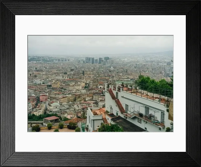Framed Print : Top view of downtown Naples, Italy. High quality photo Framed Print : Top view of downtown Naples, Italy. High quality photo