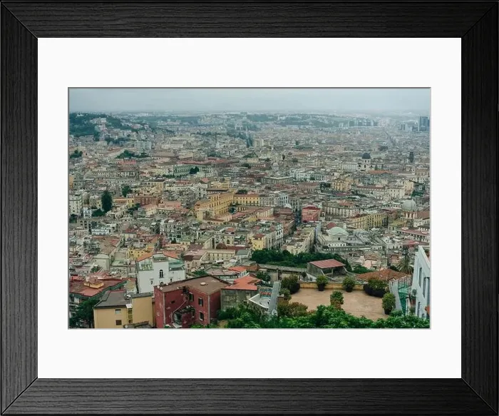 Framed Print : Top view of downtown Naples, Italy. High quality photo Framed Print : Top view of downtown Naples, Italy. High quality photo