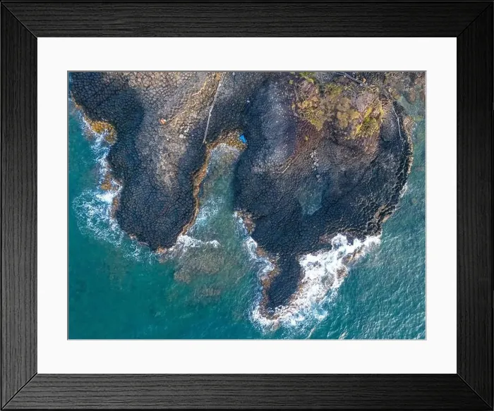 Framed Print : View of Ganh Da Dia or Da Dia Reef is a seashore area of uniformly interlocking basalt rock columns located along
