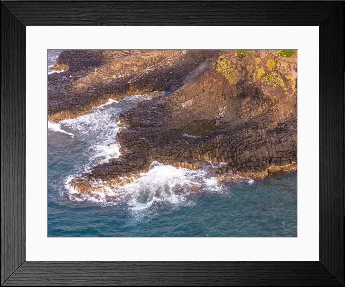 Framed Print : View of Ganh Da Dia or Da Dia Reef is a seashore area of uniformly interlocking basalt rock columns located along