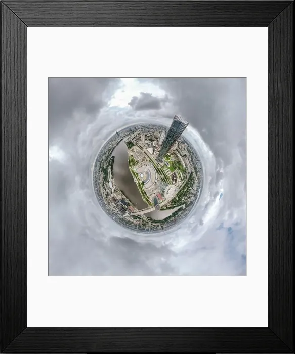 Framed Print : Yekaterinburg city with Buildings of Regional Government and Parliament
