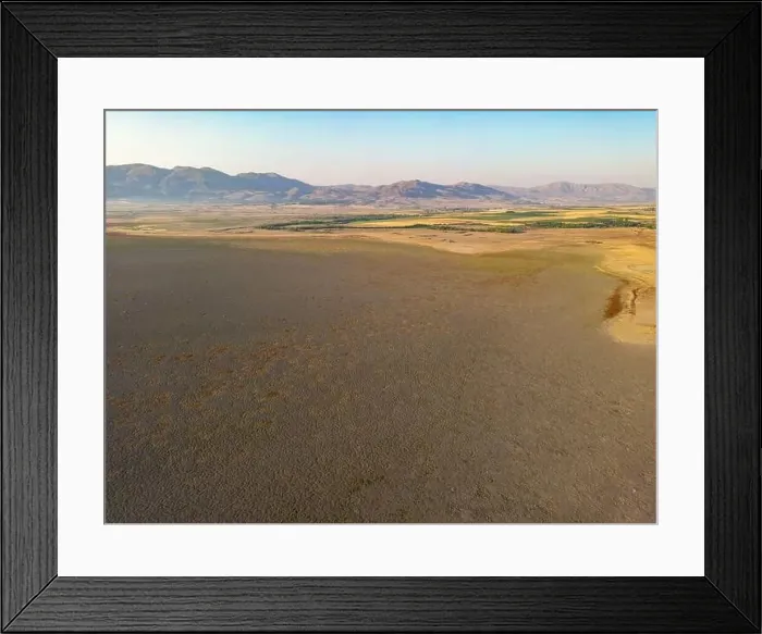 Framed Print : Photo of Karatas lake in Burdur dried up due to drought caused by global warming Framed Print : Photo of Karatas lake in Burdur dried up due to drought caused by global warming