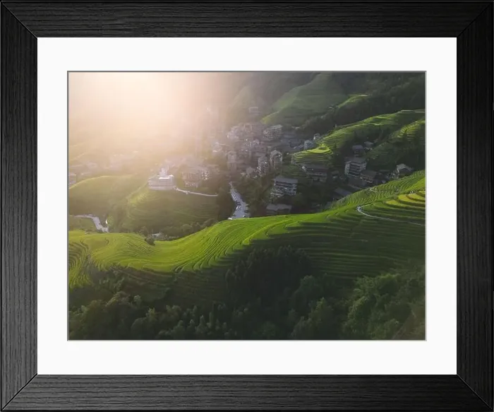 Framed Print : Landscape of Longsheng Guilin China Framed Print : Landscape of Longsheng Guilin China
