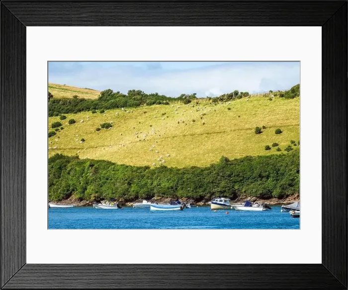 Framed Print : Boats and Yachts on Kingsbridge Estuary in Salcombe and Mill Bay, Batson Creek, Southpool Creek, Devon, England, Europe Framed Print : Boats and Yachts on Kingsbridge Estuary in Salcombe and Mill Bay, Batson Creek, Southpool Creek, Devon, England, Europe