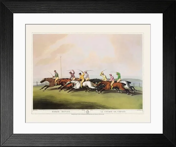 Framed Print : 19th-century Horse Racing Illustration Framed Print : 19th-century Horse Racing Illustration