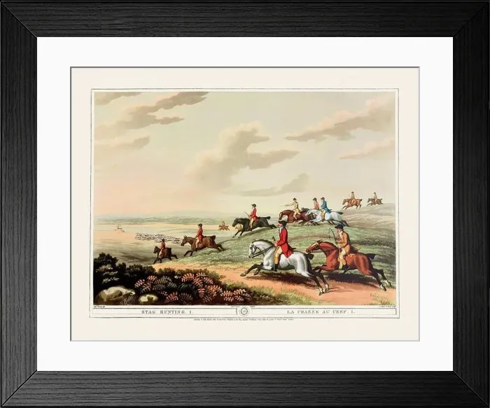 Framed Print : 19th-century hunting illustration Framed Print : 19th-century hunting illustration