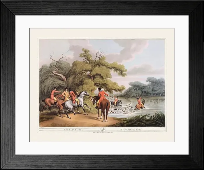 Framed Print : 19th-century hunting illustration Framed Print : 19th-century hunting illustration