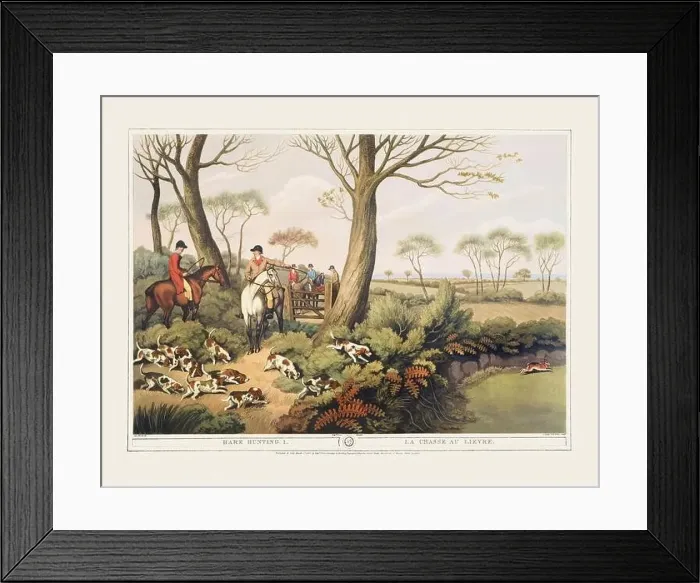 Framed Print : 19th-century hunting illustration Framed Print : 19th-century hunting illustration