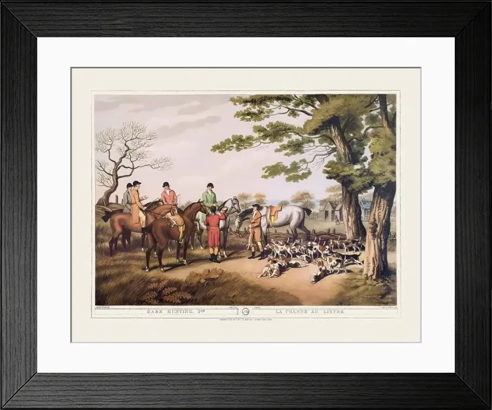 Framed Print : 19th-century hunting illustration Framed Print : 19th-century hunting illustration