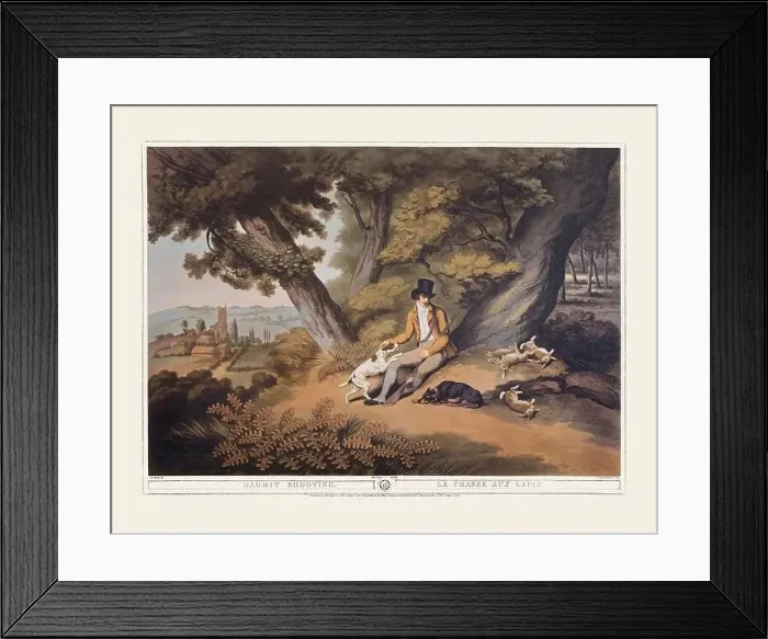 Framed Print : 19th-century hunting illustration Framed Print : 19th-century hunting illustration