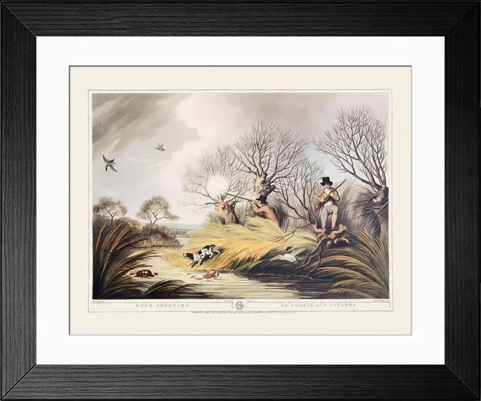 Framed Print : 19th-century hunting illustration Framed Print : 19th-century hunting illustration