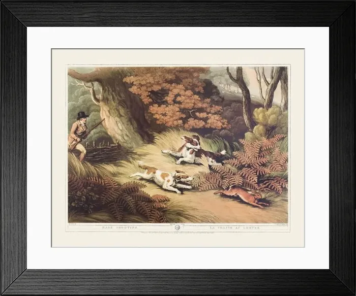 Framed Print : 19th-century hunting illustration Framed Print : 19th-century hunting illustration