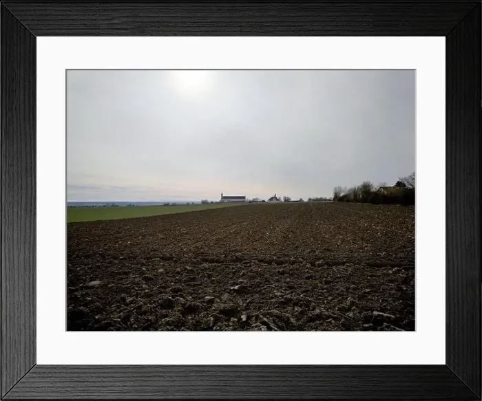 Framed Print : Swabian Alb with the Oberelchingen monastery taken from above Framed Print : Swabian Alb with the Oberelchingen monastery taken from above