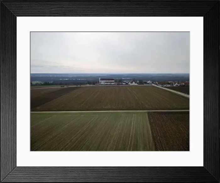 Framed Print : Swabian Alb, landscape photo taken from above in spring Framed Print : Swabian Alb, landscape photo taken from above in spring