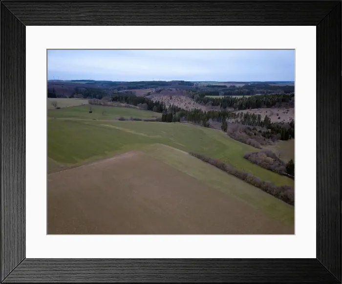 Framed Print : Swabian Alb, landscape photo taken from above in spring Framed Print : Swabian Alb, landscape photo taken from above in spring
