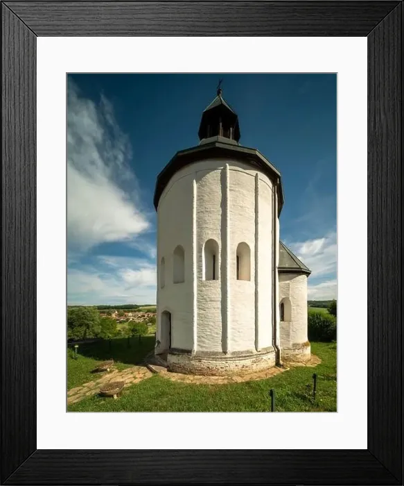 Framed Print : Round church from Arpad ages and churchyard in Kallosd, Hungary Framed Print : Round church from Arpad ages and churchyard in Kallosd, Hungary
