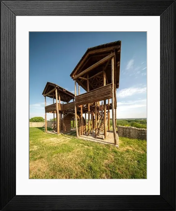 Framed Print : Lussonium Romkert is a historical memorial place from roman ages in Dunakomlod village, Hungary