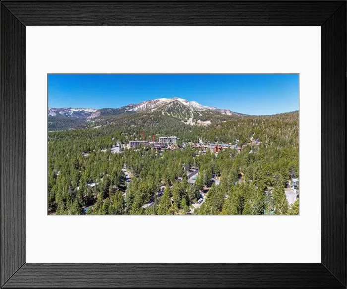 Framed Print : Mammoth Mountain Towers Over Village Framed Print : Mammoth Mountain Towers Over Village