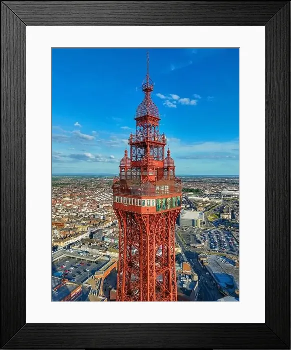 Framed Print : Aerial Image of Blackpool Tower along the Fylde Coast Framed Print : Aerial Image of Blackpool Tower along the Fylde Coast