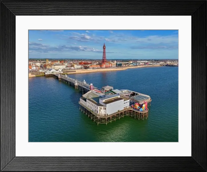 Framed Print : Aerial Image of Blackpool Tower along the Fylde Coast Framed Print : Aerial Image of Blackpool Tower along the Fylde Coast