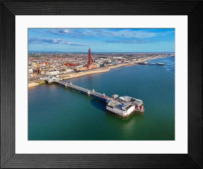 Framed Print : Aerial Image of Blackpool Tower along the Fylde Coast Framed Print : Aerial Image of Blackpool Tower along the Fylde Coast