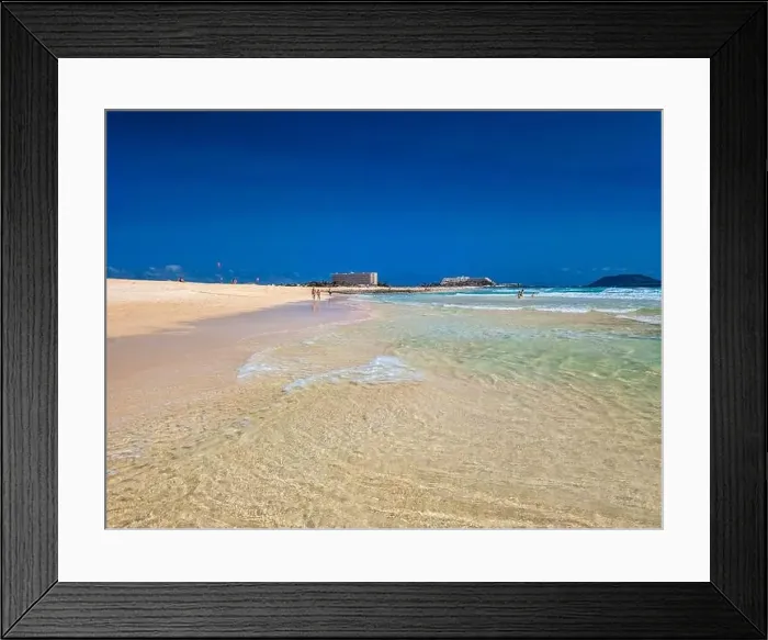 Framed Print : Aerial view of Dunas de Corralejo beach in Fuerteventura, Canary Island, Spain Framed Print : Aerial view of Dunas de Corralejo beach in Fuerteventura, Canary Island, Spain