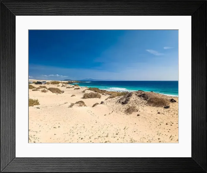 Framed Print : Aerial view of Dunas de Corralejo beach in Fuerteventura, Canary Island, Spain Framed Print : Aerial view of Dunas de Corralejo beach in Fuerteventura, Canary Island, Spain