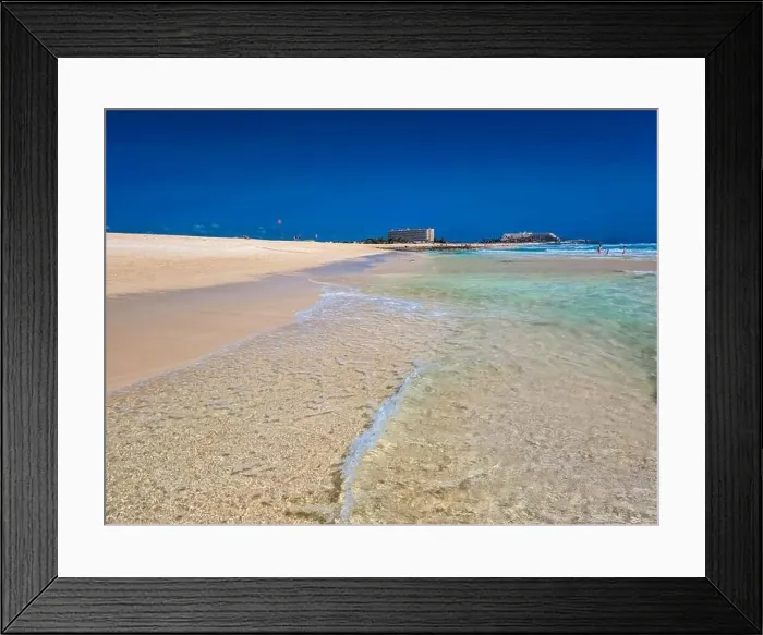 Framed Print : Aerial view of Dunas de Corralejo beach in Fuerteventura, Canary Island, Spain Framed Print : Aerial view of Dunas de Corralejo beach in Fuerteventura, Canary Island, Spain