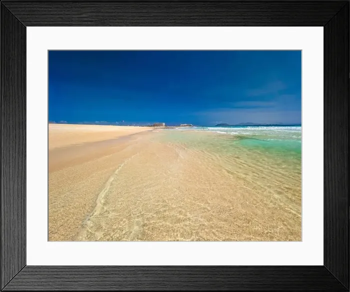 Framed Print : Aerial view of Dunas de Corralejo beach in Fuerteventura, Canary Island, Spain Framed Print : Aerial view of Dunas de Corralejo beach in Fuerteventura, Canary Island, Spain
