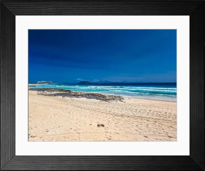 Framed Print : Aerial view of Dunas de Corralejo beach in Fuerteventura, Canary Island, Spain Framed Print : Aerial view of Dunas de Corralejo beach in Fuerteventura, Canary Island, Spain