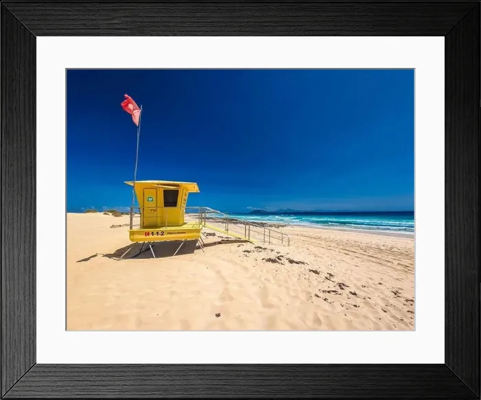 Framed Print : Aerial view of Dunas de Corralejo beach in Fuerteventura, Canary Island, Spain Framed Print : Aerial view of Dunas de Corralejo beach in Fuerteventura, Canary Island, Spain