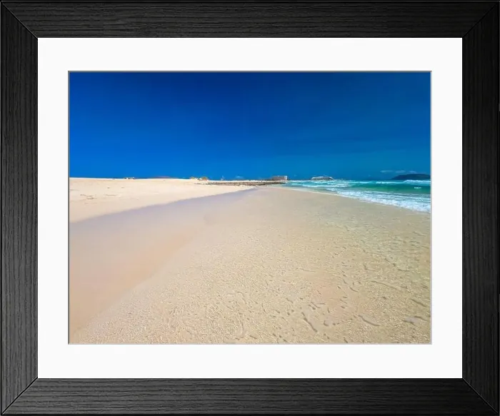 Framed Print : Aerial view of Dunas de Corralejo beach in Fuerteventura, Canary Island, Spain Framed Print : Aerial view of Dunas de Corralejo beach in Fuerteventura, Canary Island, Spain
