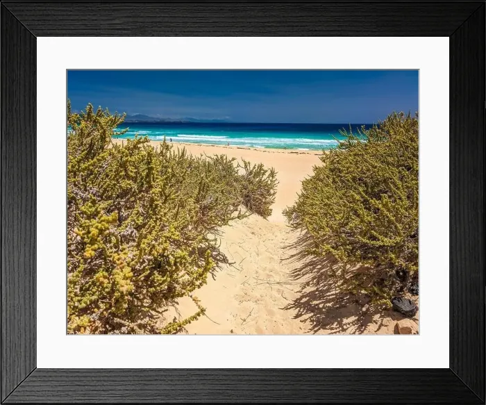 Framed Print : Aerial view of Dunas de Corralejo beach in Fuerteventura, Canary Island, Spain Framed Print : Aerial view of Dunas de Corralejo beach in Fuerteventura, Canary Island, Spain