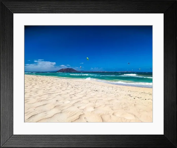 Framed Print : Aerial view of Dunas de Corralejo beach in Fuerteventura, Canary Island, Spain Framed Print : Aerial view of Dunas de Corralejo beach in Fuerteventura, Canary Island, Spain