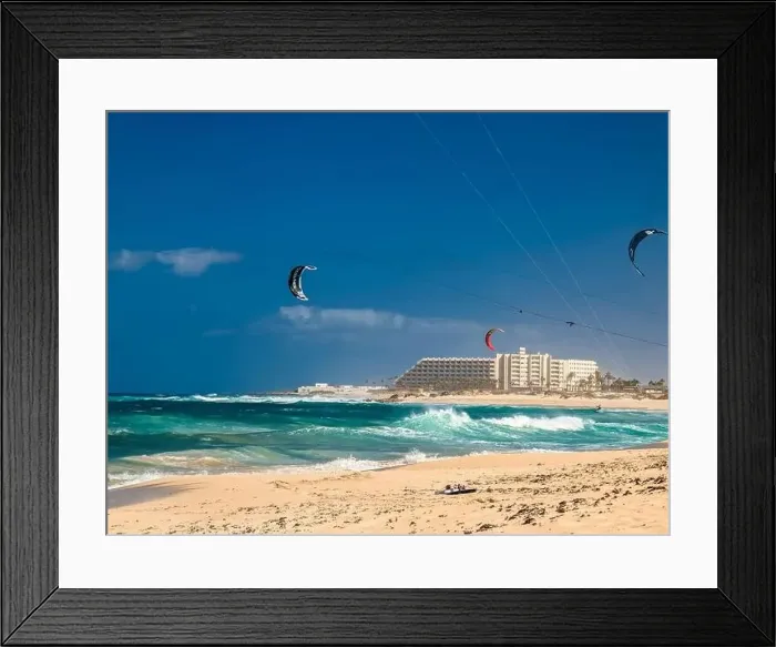 Framed Print : Aerial view of Dunas de Corralejo beach in Fuerteventura, Canary Island, Spain Framed Print : Aerial view of Dunas de Corralejo beach in Fuerteventura, Canary Island, Spain