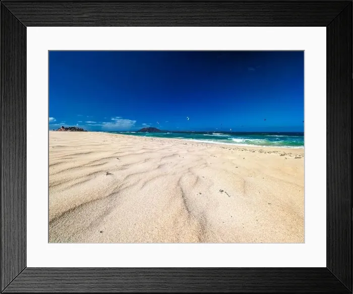 Framed Print : Aerial view of Dunas de Corralejo beach in Fuerteventura, Canary Island, Spain Framed Print : Aerial view of Dunas de Corralejo beach in Fuerteventura, Canary Island, Spain