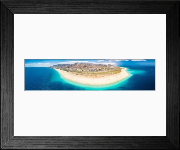 Framed Print : White sandy beach and blue water in Morro Jable, south of Fuerteventura, Canary islands, Spain Framed Print : White sandy beach and blue water in Morro Jable, south of Fuerteventura, Canary islands, Spain