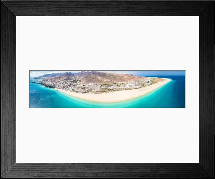Framed Print : White sandy beach and blue water in Morro Jable, south of Fuerteventura, Canary islands, Spain Framed Print : White sandy beach and blue water in Morro Jable, south of Fuerteventura, Canary islands, Spain