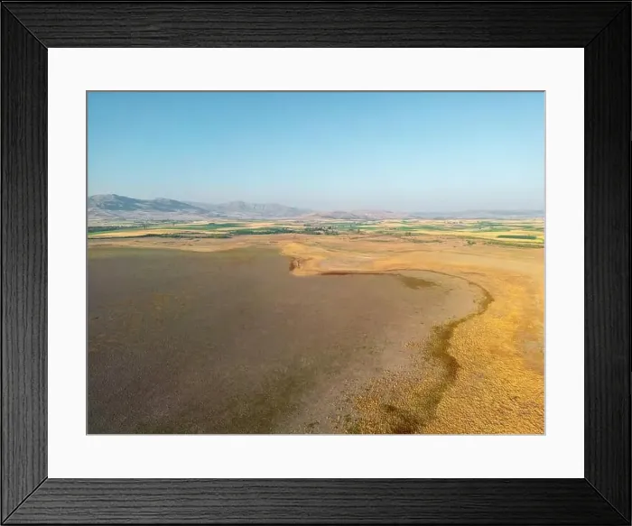 Framed Print : Photo of Karatas lake in Burdur dried up due to drought caused by global warming Framed Print : Photo of Karatas lake in Burdur dried up due to drought caused by global warming