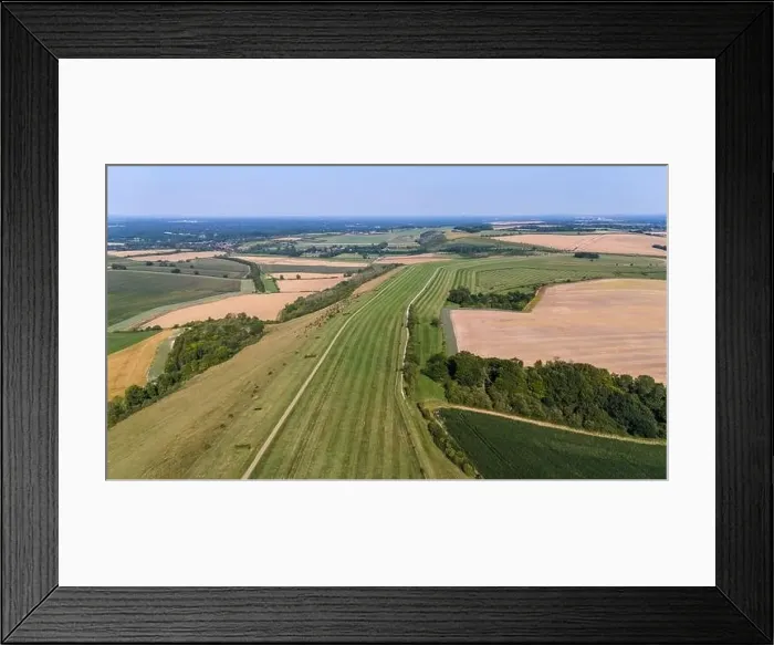 Framed Print : Watership Down in Hampshire Aerial View in Summer Sunshine Framed Print : Watership Down in Hampshire Aerial View in Summer Sunshine