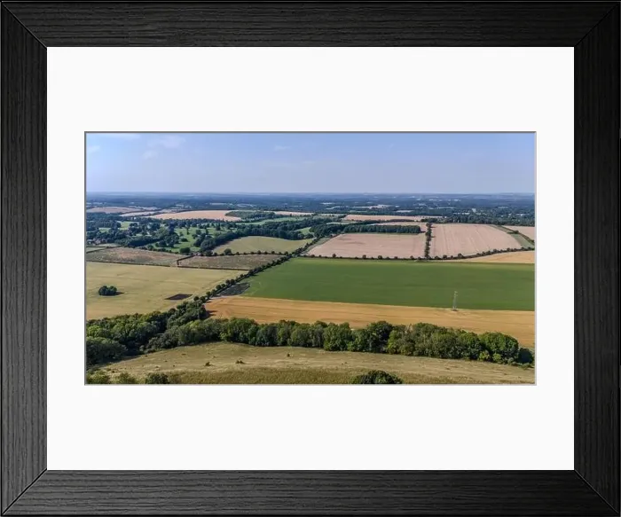 Framed Print : Watership Down in Hampshire Aerial View in Summer Sunshine Framed Print : Watership Down in Hampshire Aerial View in Summer Sunshine