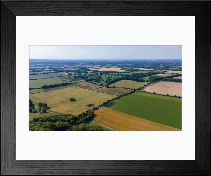 Framed Print : Watership Down in Hampshire Aerial View in Summer Sunshine Framed Print : Watership Down in Hampshire Aerial View in Summer Sunshine