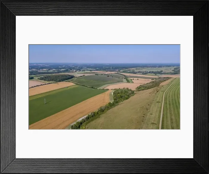 Framed Print : Watership Down in Hampshire Aerial View in Summer Sunshine Framed Print : Watership Down in Hampshire Aerial View in Summer Sunshine