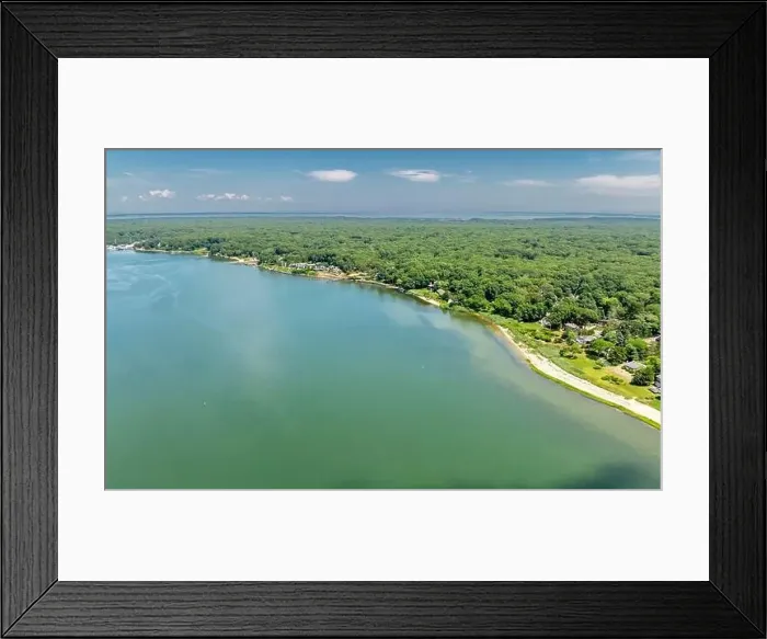 Framed Print : aerial view of three mile harbor and springs Framed Print : aerial view of three mile harbor and springs